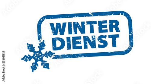 Stempel - Winterdienst Eiskristall blau