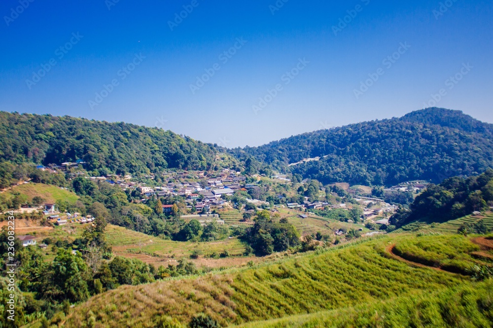 Village in the valley Village in the valley