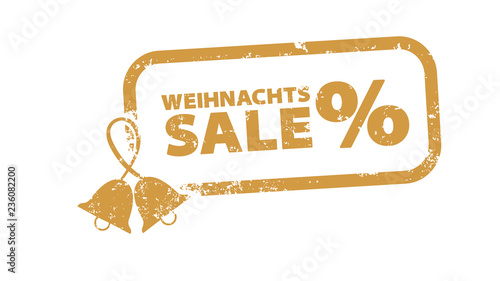 Stempel - Weihnachtssale Prozent - Goldene Glocken