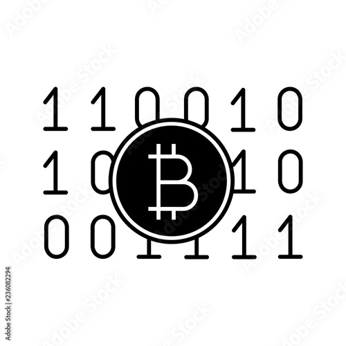 Binary code glyph icon