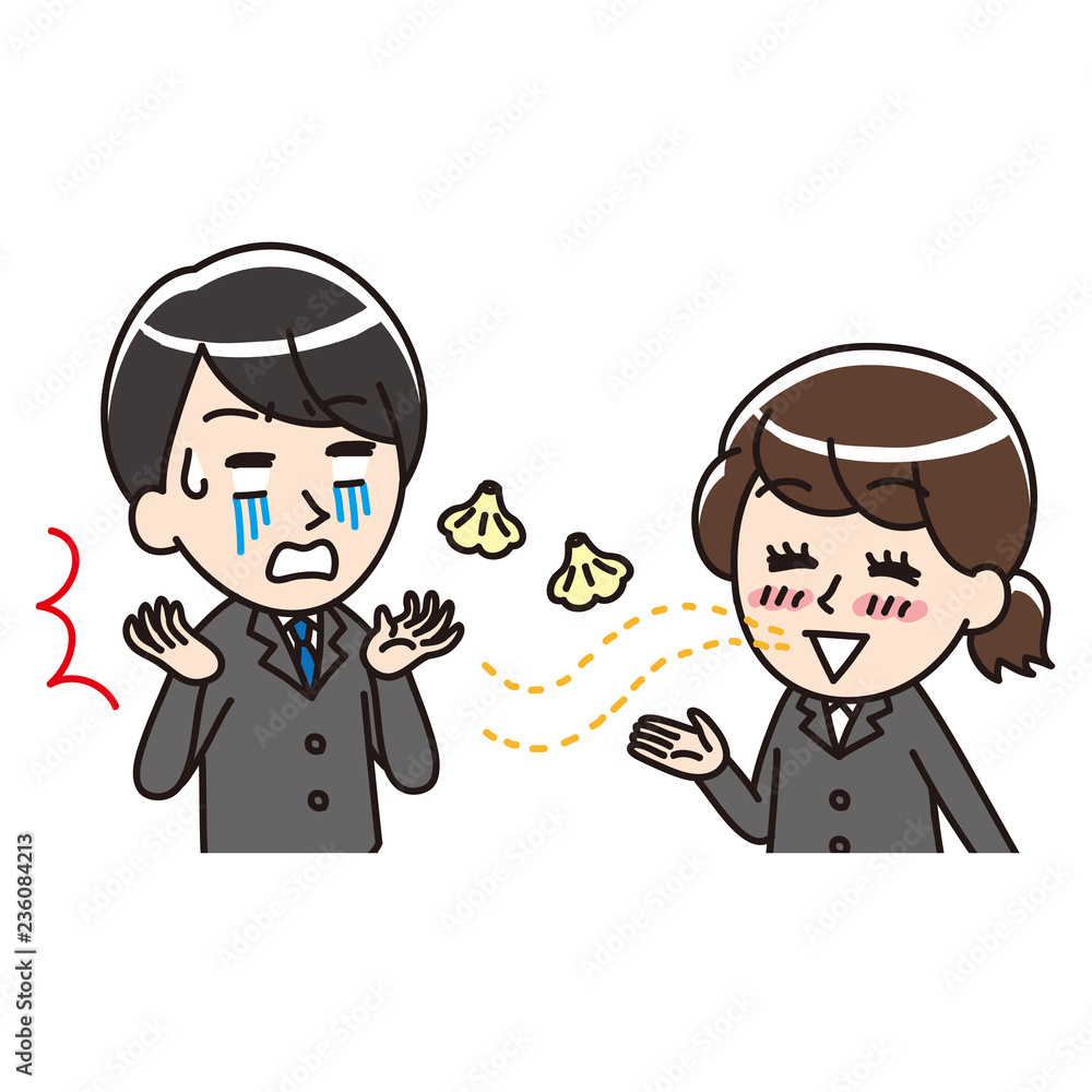 Smell of bad breath garlic Upper body Smell of bad breath garlic Upper body
