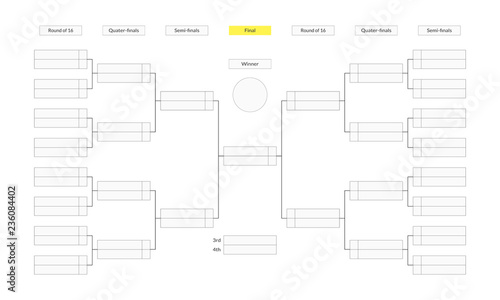 March madness bracket. Championship infographics chart template.