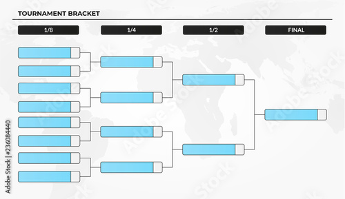 Blank tournament bracket template for world cup competitions.