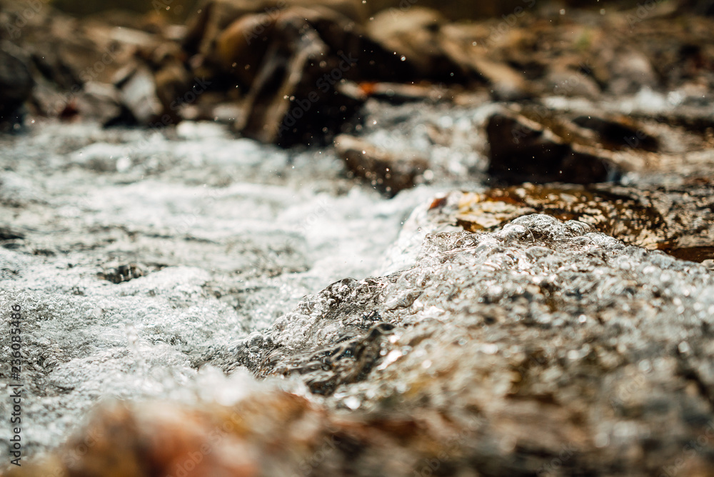 Mountain river water landscape. Wild river in the mountains. River view overlooking the wild river. Autumn in the mountains Mountain river water landscape. Wild river in the mountains. River view overlooking the wild river. Autumn in the mountains