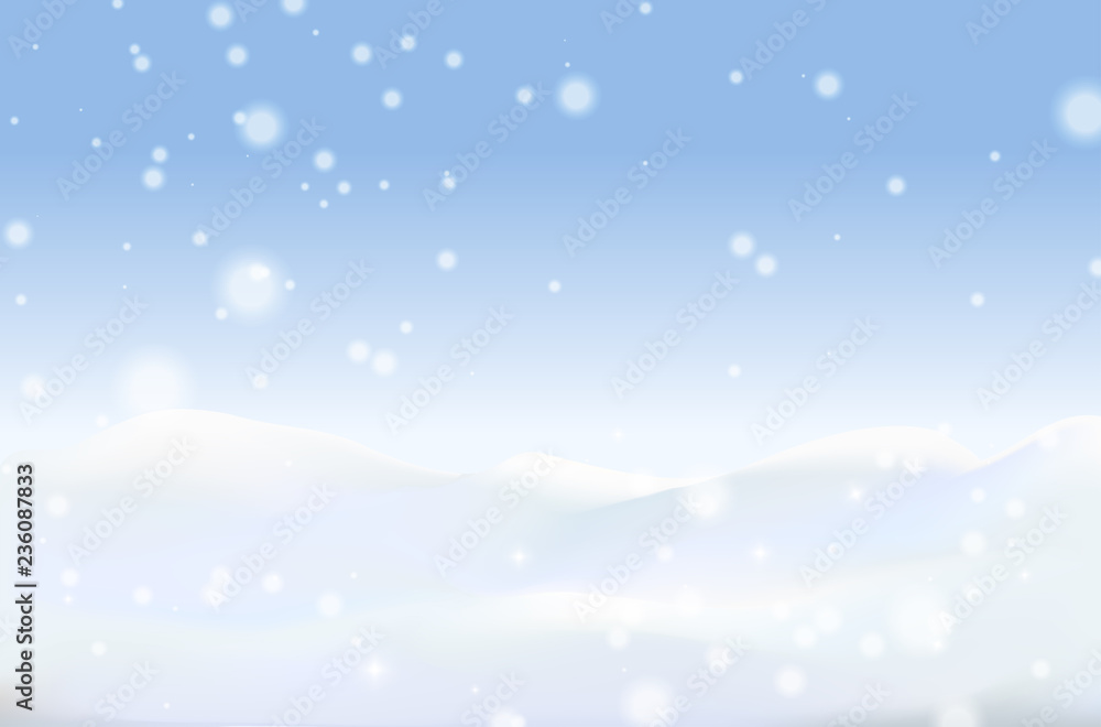 Winter background with snowdrift and fir trees. Banner, Winter is near, winter sales, blizzard, snow, snowflakes. Winter background with snowdrift and fir trees. Banner, Winter is near, winter sales, blizzard, snow, snowflakes.
