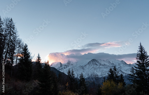 sunrise and mountains