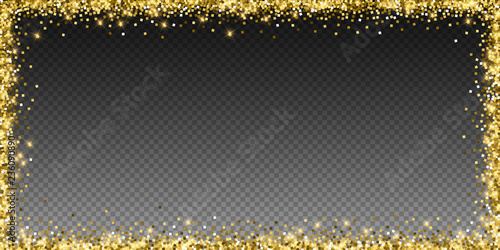 Sparkling gold luxury sparkling confetti. Scattere