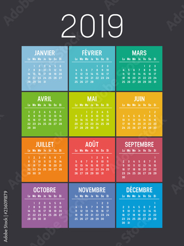 Calendrier Agenda 2019