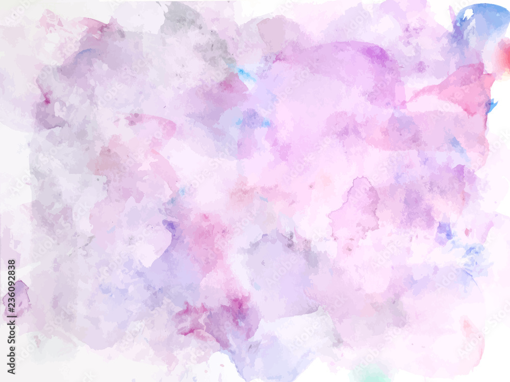 Colorful abstract vector background. Soft  pink watercolor stain