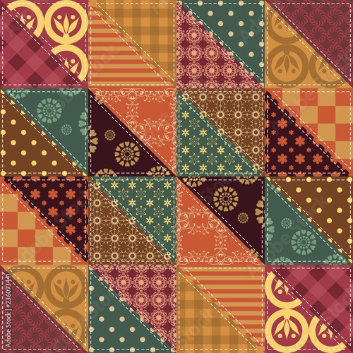 patchwork background with different patterns