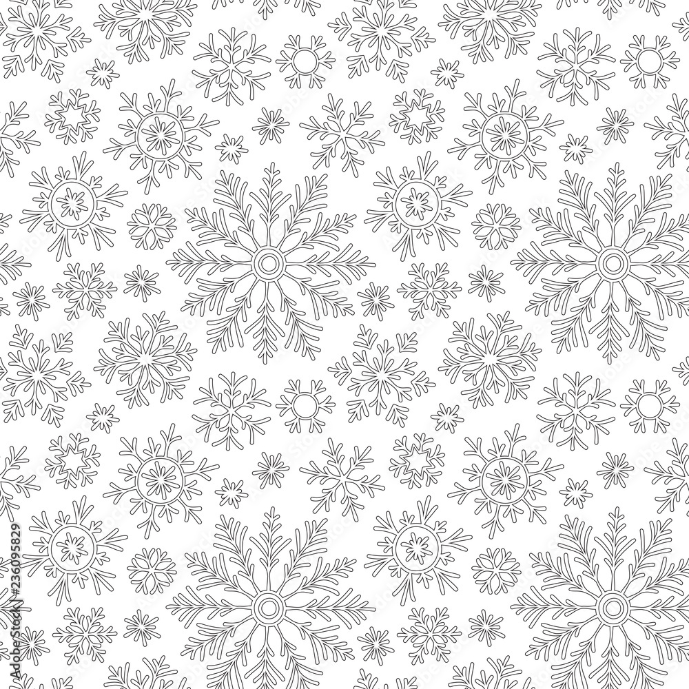 Christmas pattern from snowflakes Christmas pattern from snowflakes