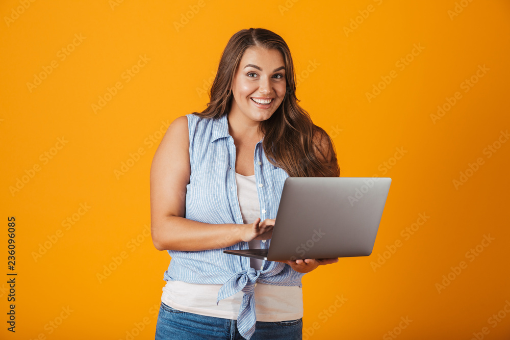 Portrait of a happy young casual woman standing Portrait of a happy young casual woman standing