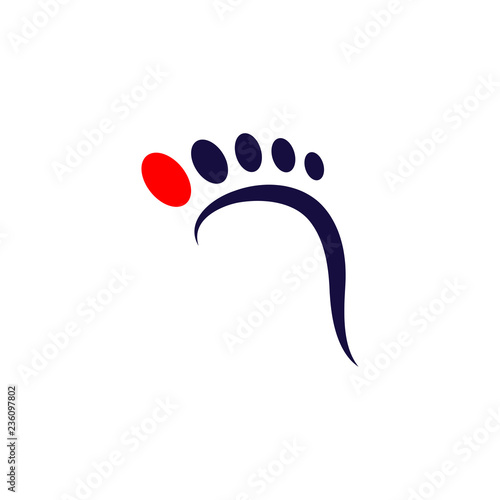 human foot logo icon design template vector