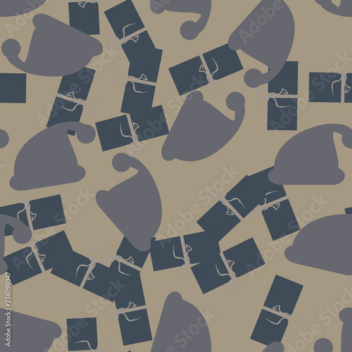 Christmas camouflage of various shades of beige and blue colors