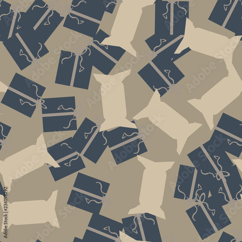 Christmas camouflage of various shades of beige and blue colors