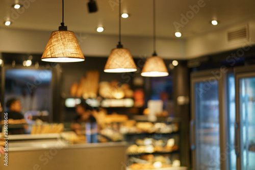 Blurred cafe inside image