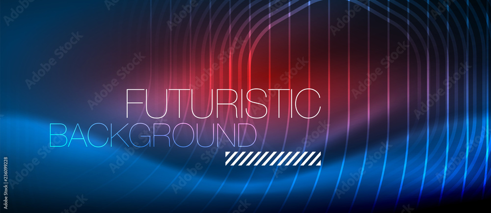 Neon blue glowing lines, magic energy space light concept, abstract background wallpaper design Neon blue glowing lines, magic energy space light concept, abstract background wallpaper design