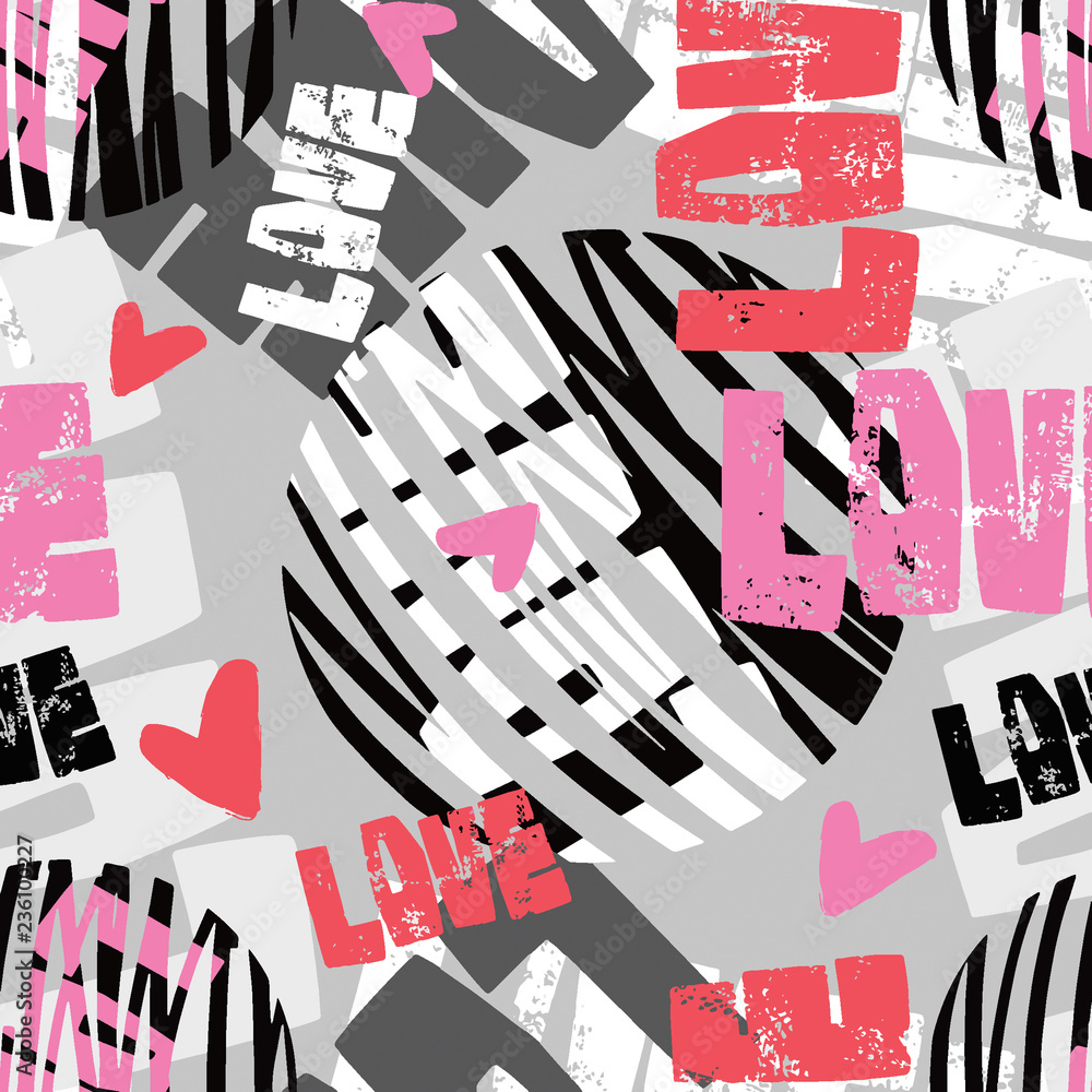 Love graffiti seamless hand lettered text, typographic style print. Love graffiti seamless hand lettered text, typographic style print.