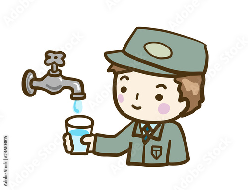 ベクター　水道　水　水道局員