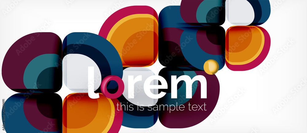 Round triangles geometric shapes composition Round triangles geometric shapes composition