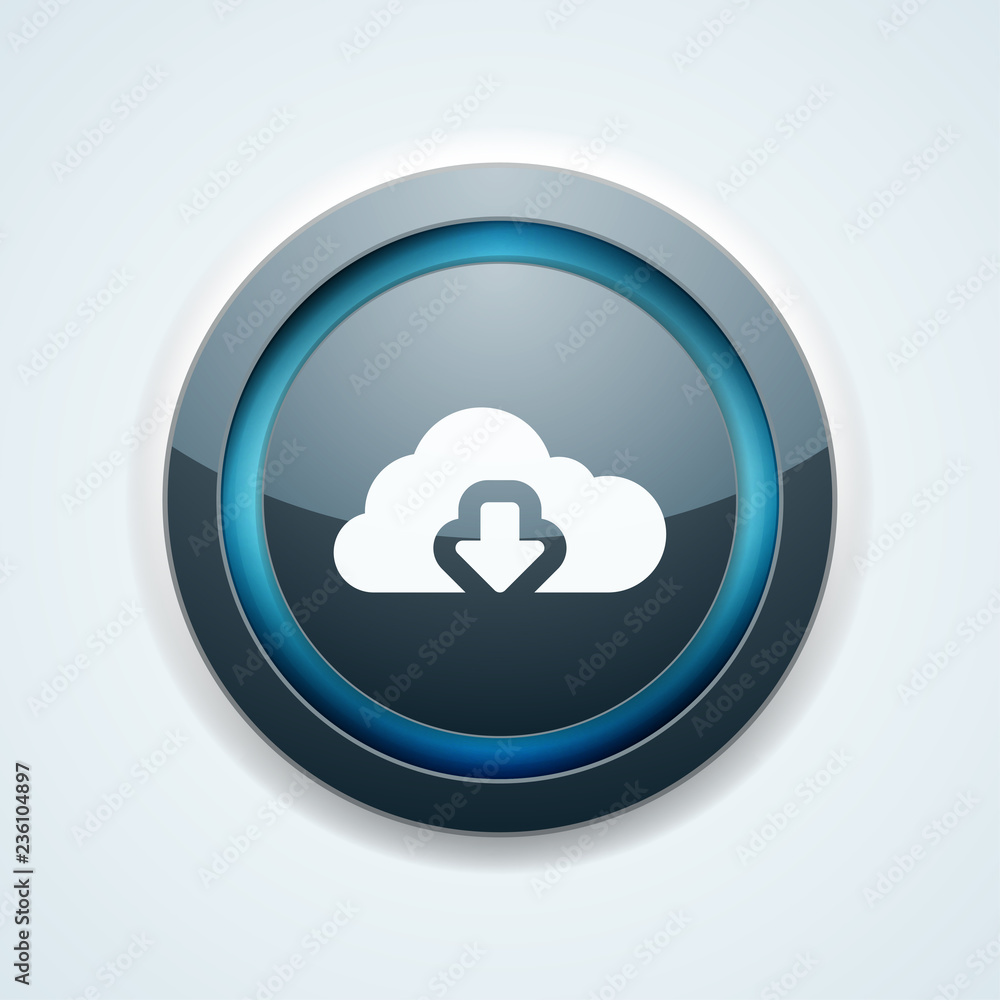 Cloud Download button illustration Cloud Download button illustration