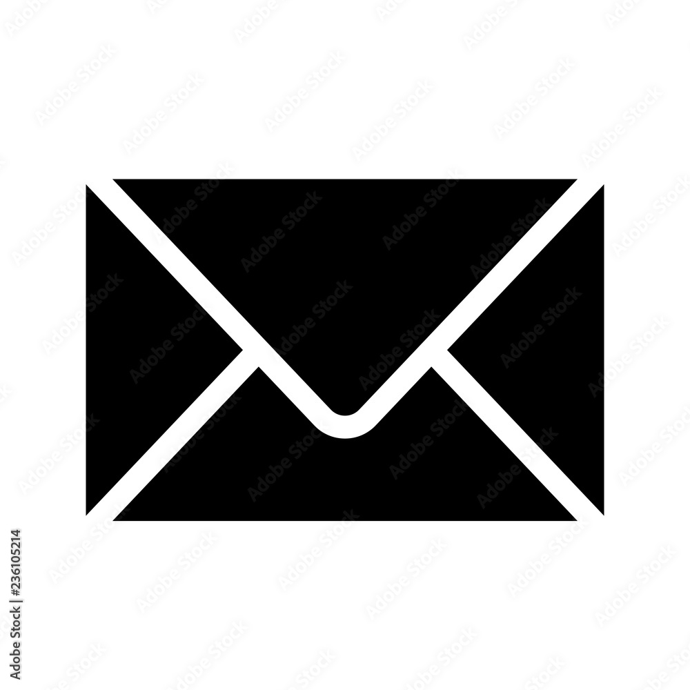 envelope clipart black and white