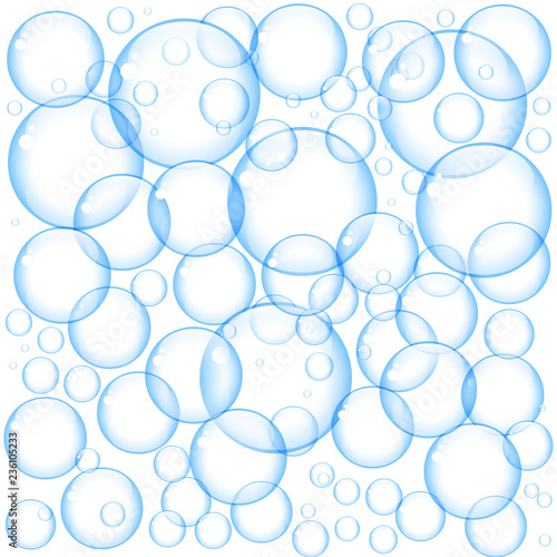 The bubbles. Vector illustration.
