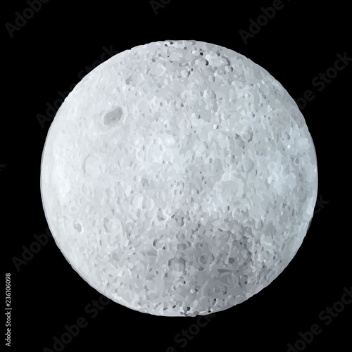 Planets of the solar system. Moon. Vector illustration.