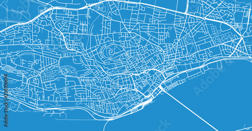Quadro su tela Urban vector city map of Dundee, Scotland