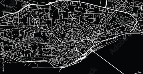Fotografie Urban vector city map of Dundee, Scotland
