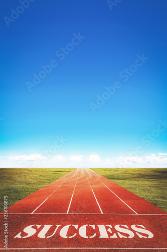 success word on running track