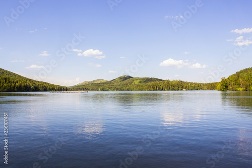 Fototapeta Naklejka Na Ścianę i Meble -  lake in the mountains - summer vacation concept