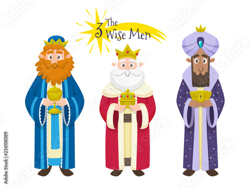 Three Magic Kings isolated on white