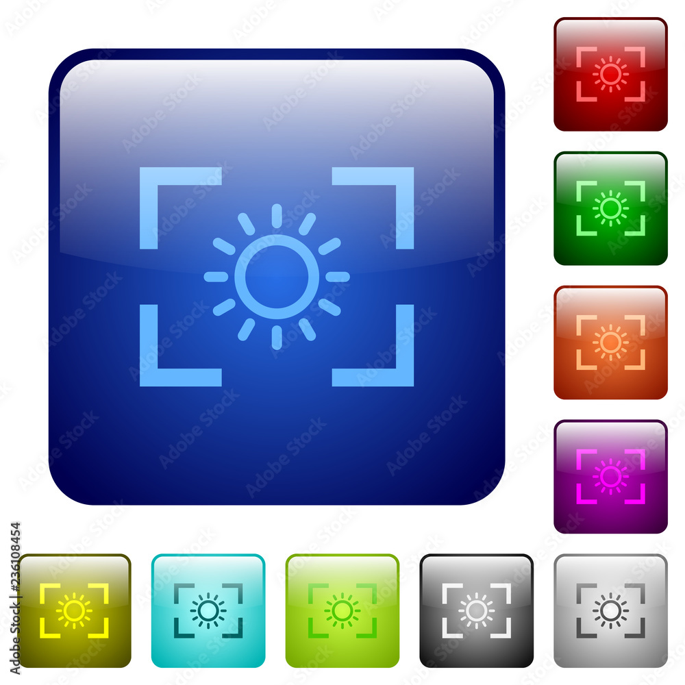 Camera brightness setting color square buttons Camera brightness setting color square buttons