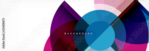 Abstract background bright circles geometric design