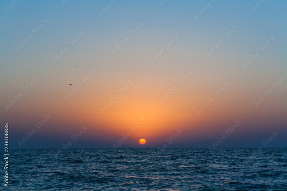 Sunrise on the sea
