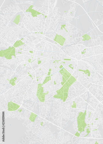 City map Sofia, color detailed plan, vector illustration