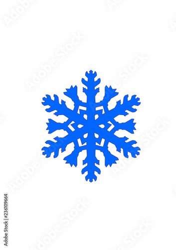 blue snowflake - isolated image