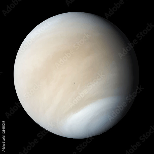 Planets of the solar system. Mercury. Vector illustration.