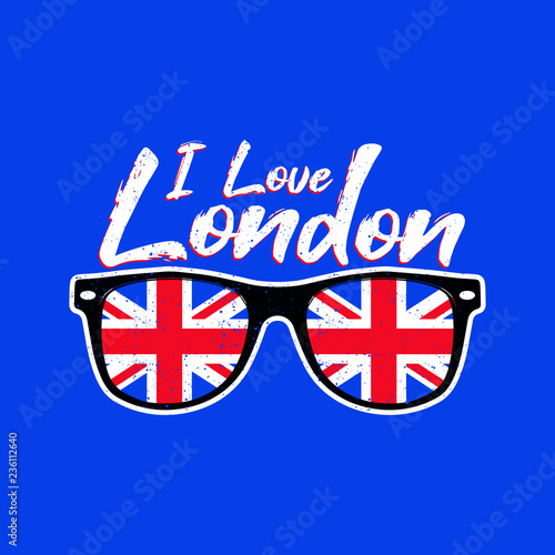 i love london england distressed colorful urban poster apparel