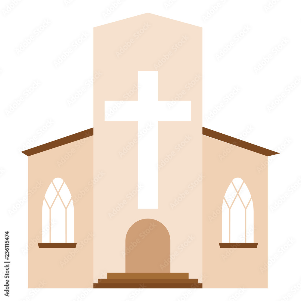 Obraz premium Abstract cute church