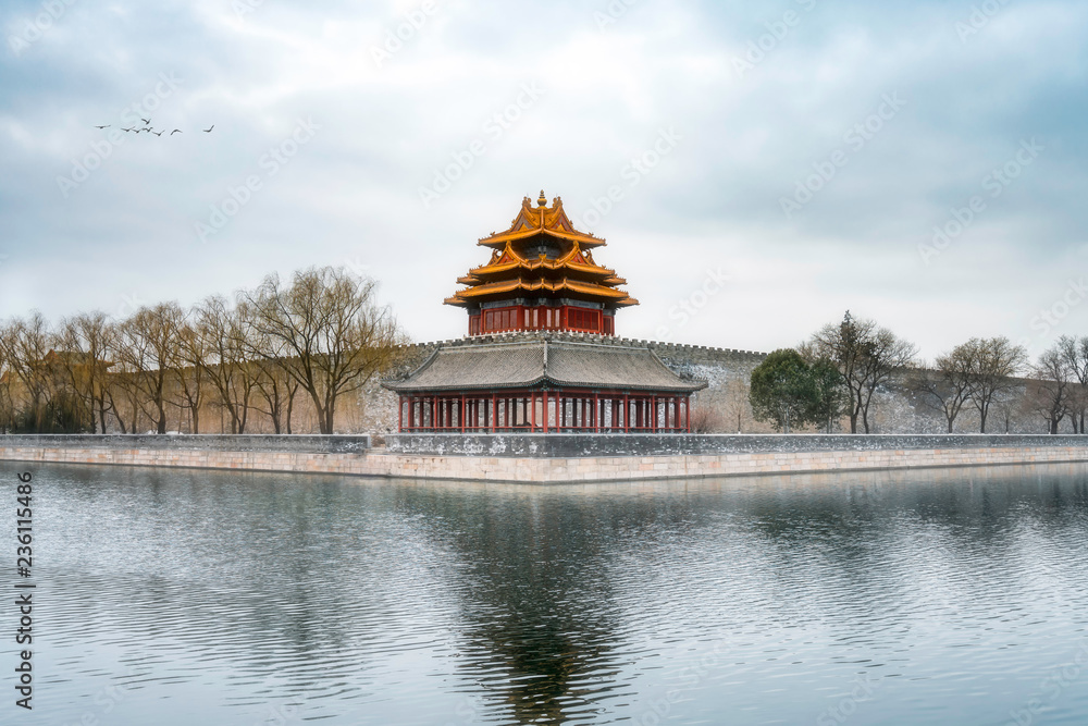 Winter Scenery of the Palace Museum Corner in Beijing, China Winter Scenery of the Palace Museum Corner in Beijing, China
