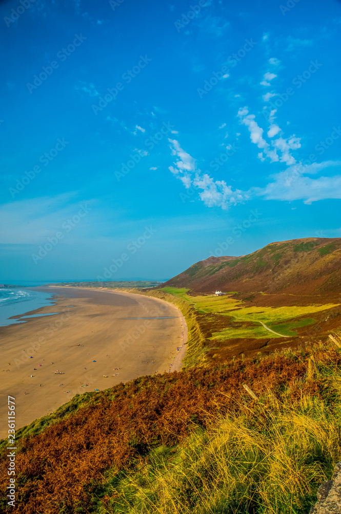 Rossili, Gower, Wales, UK. Rossili, Gower, Wales, UK.