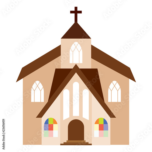 Abstract cute church