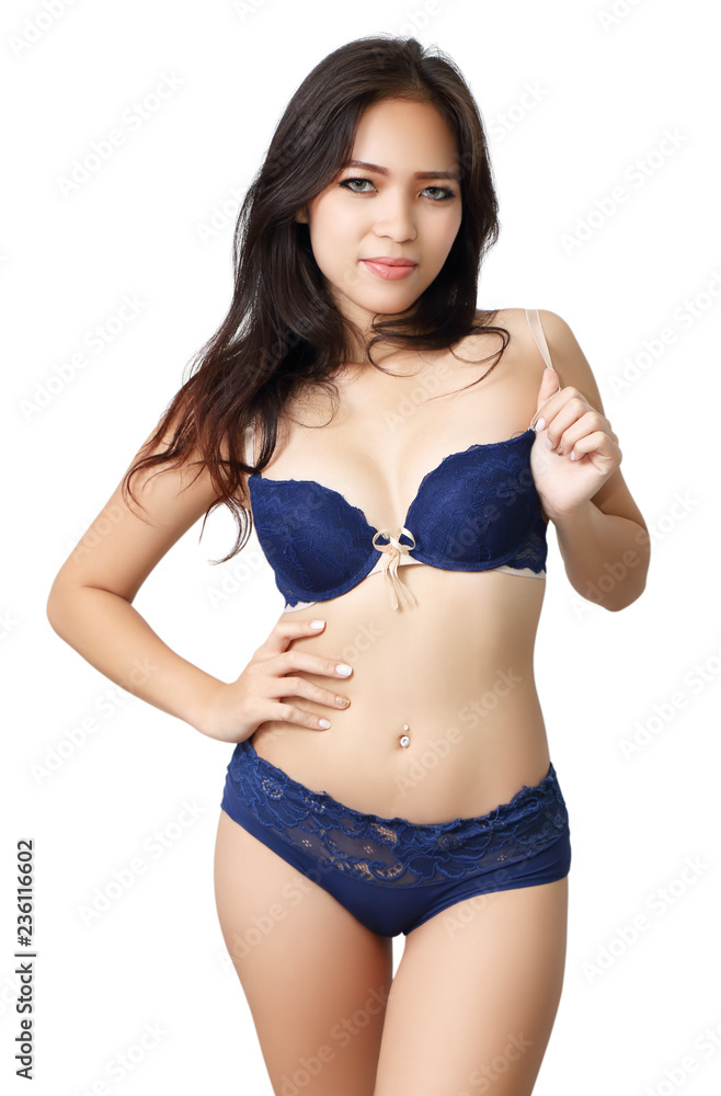 Fototapeta premium woman blue bikini