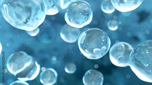 Abstract science background with bubbles