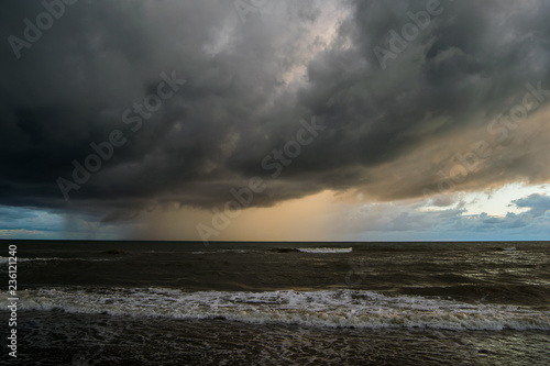  Dramatiс sky above sea near Rome, Italy 