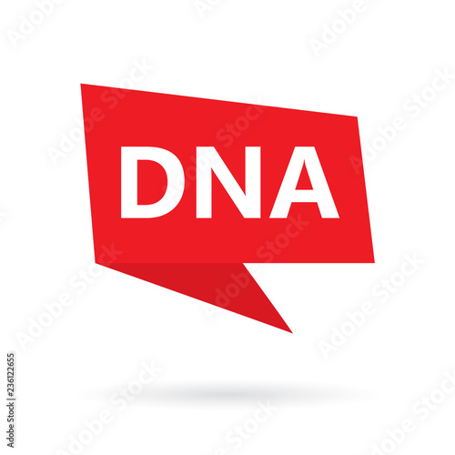DNA (Deoxyribonucleic Acid) acronym on a speach bubble- vector illustration