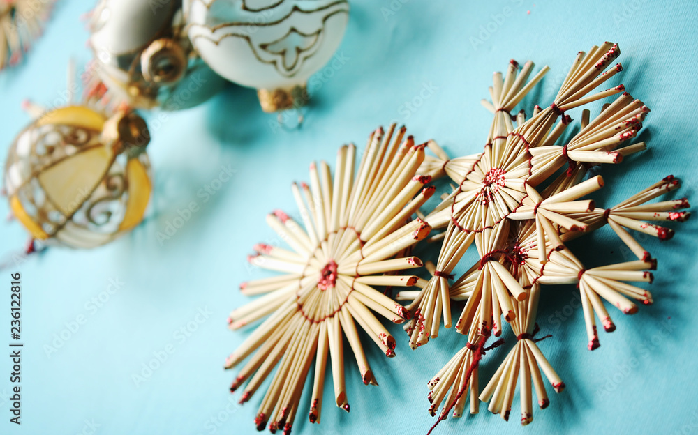 Naklejka premium Blue Christmas background