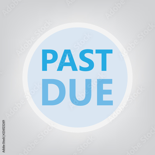 past due concept- vector illustration